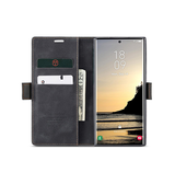 Samsung Galaxy S25 Ultra | Samsung Galaxy S25 Ultra - CaseMe™ Noble Læder Etui / Pung - Sort - DELUXECOVERS.DK