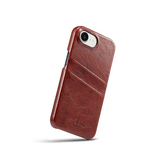 iPhone 17e / 16e | iPhone 17e / 16e - NX Design™ Læder Cover M. Kortholder - Brun - DELUXECOVERS.DK