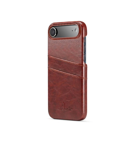 iPhone 17 Air | iPhone 17 Air - NX Design™ Læder Cover M. Kortholder - Brun - DELUXECOVERS.DK