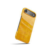 iPhone 17 Air | iPhone 17 Air - NX Design™ Læder Cover M. Kortholder - Gul - DELUXECOVERS.DK