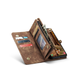 Samsung Galaxy S25 | Samsung Galaxy S25 - CaseMe™ Multifunktionel Læder Etui / Pung - Brun - DELUXECOVERS.DK