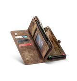 Samsung Galaxy S25 Ultra | Samsung Galaxy S25 Ultra - CaseMe™ Multifunktionel Læder Etui / Pung - Brun - DELUXECOVERS.DK