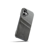 iPhone 17 | iPhone 17 - NX Design™ Læder Cover M. Kortholder - Grå - DELUXECOVERS.DK