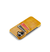 iPhone 17 | iPhone 17 - NX Design™ Læder Cover M. Kortholder - Gul - DELUXECOVERS.DK