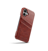 iPhone 17 | iPhone 17 - NX Design™ Læder Cover M. Kortholder - Brun - DELUXECOVERS.DK