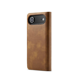 iPhone 17 Air | iPhone 17 Air - DG.MING™ Vintage 2-i-1 Læder Etui M. Cover - Brun - DELUXECOVERS.DK
