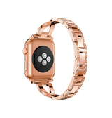 Apple Watch 38-42mm | Apple Watch (38/40/SE/41/42mm) - Diamant Stål Dame Urrem - Roseguld - DELUXECOVERS.DK