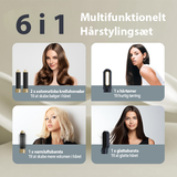 Hår produkter | 6-i-1 Airstyler Multistyler - Varmluftsbørste til Hurtig Tørring og Styling - DELUXECOVERS.DK