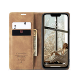 iPhone 16e | iPhone 16e - CaseMe™ Noble Læder Etui / Pung - Lysebrun - DELUXECOVERS.DK