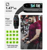 SmartWatch | Aktivitetsur IP67 - måler puls, skridt, aktivitet og søvn - Sort - DELUXECOVERS.DK