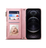 iPhone 16 Pro | iPhone 16 Pro - ESEBLE™ Læder Cover Etui M. Pung - Lyserød - DELUXECOVERS.DK