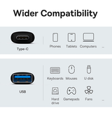 Adapter | BASEUS™ USB-C Han Til USB-A 3.1 Hun - Adapter - Sort - DELUXECOVERS.DK