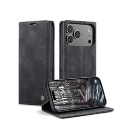 iPhone 17 Pro Max - CaseMe™ Noble Læder Etui / Pung - Sort