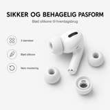 Airpods Pro 2 | AirPods Pro (1/2) XDCASE™ - Silikone Ørepropper - Grå/Hvid - DELUXECOVERS.DK