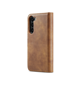 Samsung Galaxy S23 | Samsung Galaxy S23 - DG.MING™ Vintage 2-In-1 Læder Etui M. Cover - Brun - DELUXECOVERS.DK