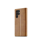 Samsung Galaxy S25 Ultra | Samsung Galaxy S25 Ultra - LC.IMEEKE™ Læder Cover M. Kortholder - Lysebrun - DELUXECOVERS.DK