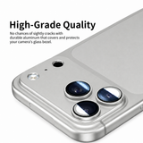 iPhone Beskyttelsesglas | iPhone 18 Pro Max - Kalebol™ Metal Kamera Linse Beskyttelsesglas - Sølv - DELUXECOVERS.DK