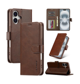 iPhone 17 | iPhone 17 - LC.IMEEKE™ Læder Cover M. Kortholder - Brun - DELUXECOVERS.DK