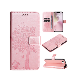 iPhone 16e | iPhone 16e - BUTTERFLY™ Læder Etui / Taske M. Pung - Rose - DELUXECOVERS.DK