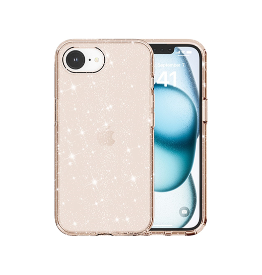 iPhone 17e / 16e | iPhone 17e / 16e - DeLX™ Glitter Silikone Cover - Guld - DELUXECOVERS.DK