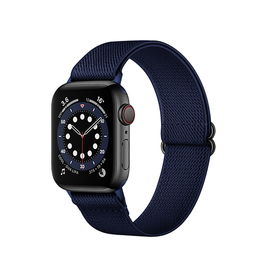 Apple Watch 38mm | Apple Watch (38/40/SE/41/42mm) - Polyester Nylon Rem Armbånd - Blå - DELUXECOVERS.DK