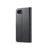 iPhone 16e | iPhone 16e - LC.IMEEKE™ Læder Cover M. Kortholder - Sort - DELUXECOVERS.DK