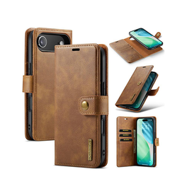 iPhone 17 Air | iPhone 17 Air - DG.MING™ Vintage 2-i-1 Læder Etui M. Cover - Brun - DELUXECOVERS.DK