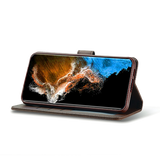 Samsung Galaxy S23 | Samsung Galaxy S23 - LC.IMEEKE™ Læder Cover M. Kortholder - Brun - DELUXECOVERS.DK