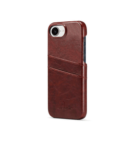 iPhone 16e | iPhone 16e - NX Design™ Læder Cover M. Kortholder - Brun - DELUXECOVERS.DK