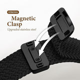 Apple Watch (38/40/SE/41/42mm) - Woven Magnetisk Flettet Rem - Sort