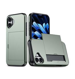 iPhone 17 | iPhone 17 - Deluxe™ Håndværker Cover M. Kortholder - Army - DELUXECOVERS.DK