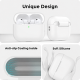 Airpods Pro 3 | AirPods Pro 3 | AhaStyle® Silikone Cover Med Strop - Hvid - DELUXECOVERS.DK