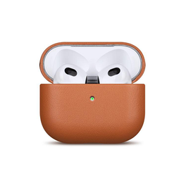 Airpods 3 | AirPods 3 | Ægte Læder Cover - Full-Grain - Brun - DELUXECOVERS.DK