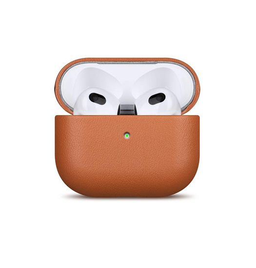 Airpods 3 | AirPods 3 | Ægte Læder Cover - Full-Grain - Brun - DELUXECOVERS.DK