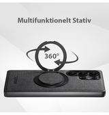 Samsung Galaxy S25 Ultra | Samsung Galaxy S25 Ultra - Suteni™ Wax 360° Holder MagSafe - Sort - DELUXECOVERS.DK