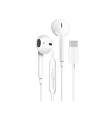 USB-C In-Ear Høretelefoner med Mikrofon - HiFi Mega Bass - Hvid