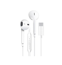 In-ear Headset | USB-C In-Ear Høretelefoner med Mikrofon - HiFi Mega Bass - Hvid - DELUXECOVERS.DK