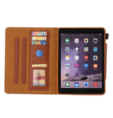 iPad 6 | iPad 6 - 9.7" - Verona™ Multietui Ægte Læder Cover - Brun - DELUXECOVERS.DK