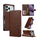 iPhone 17 Pro | iPhone 17 Pro - LC.IMEEKE™ Læder Cover M. Kortholder - Brun - DELUXECOVERS.DK