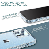 iPhone 11 Pro Max | iPhone 11 Pro Max - DeLX™ Glitter Silikone Cover - Sølv - DELUXECOVERS.DK