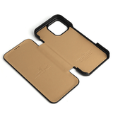 iPhone 16 Pro Max | iPhone 16 Pro Max - Fierre Shann™ Ægte Læder Flip Cover - Sort - DELUXECOVERS.DK
