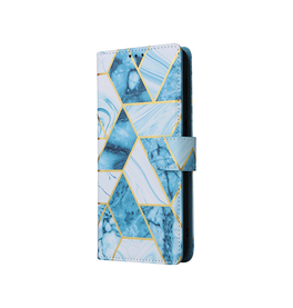 Samsung Galaxy S24 Plus | Samsung Galaxy S24 Plus - UNIQ™ Marble Læder Etui - Ocean - DELUXECOVERS.DK