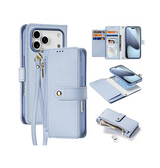 iPhone 17 Pro | iPhone 17 Pro - DUX DUCIS™ 2-i-1 Læder Etui M. Aftageligt Cover - Blå - DELUXECOVERS.DK