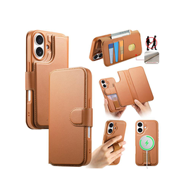iPhone 17 | iPhone 17 - CaseNeo™ 2-i-1 MagSafe Læder Cover M. Kortholder - Brun - DELUXECOVERS.DK