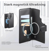 Samsung Galaxy S25 | Samsung Galaxy S25 - CaseNeo™ Læder Cover M. Kortholder - Sort - DELUXECOVERS.DK