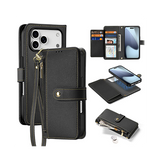 iPhone 17 Pro | iPhone 17 Pro - DUX DUCIS™ 2-i-1 Læder Etui M. Aftageligt Cover - sort - DELUXECOVERS.DK
