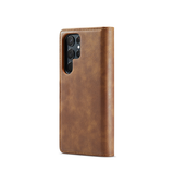 Samsung Galaxy S23 Ultra | Samsung Galaxy S23 Ultra - DG.MING™ Vintage 2-i-1 Læder Etui M. Cover - Brun - DELUXECOVERS.DK