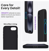 iPhone 16e | iPhone 16e - Deluxe™ Soft Touch Silikone Cover - Sort - DELUXECOVERS.DK