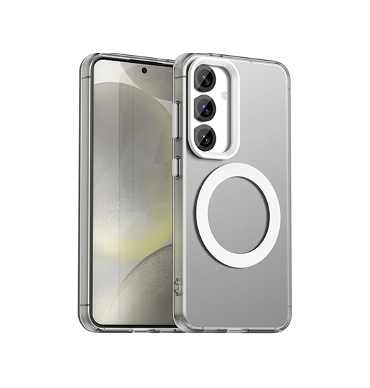 Samsung Galaxy S25 Plus | Samsung Galaxy S25 Plus - DeLX™ Translucent MagSafe Silikone Cover - Hvid - DELUXECOVERS.DK