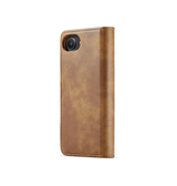 iPhone 16 | iPhone 16e - DG.MING™ Vintage 2-In-1 Læder Etui M. Cover - Brun - DELUXECOVERS.DK